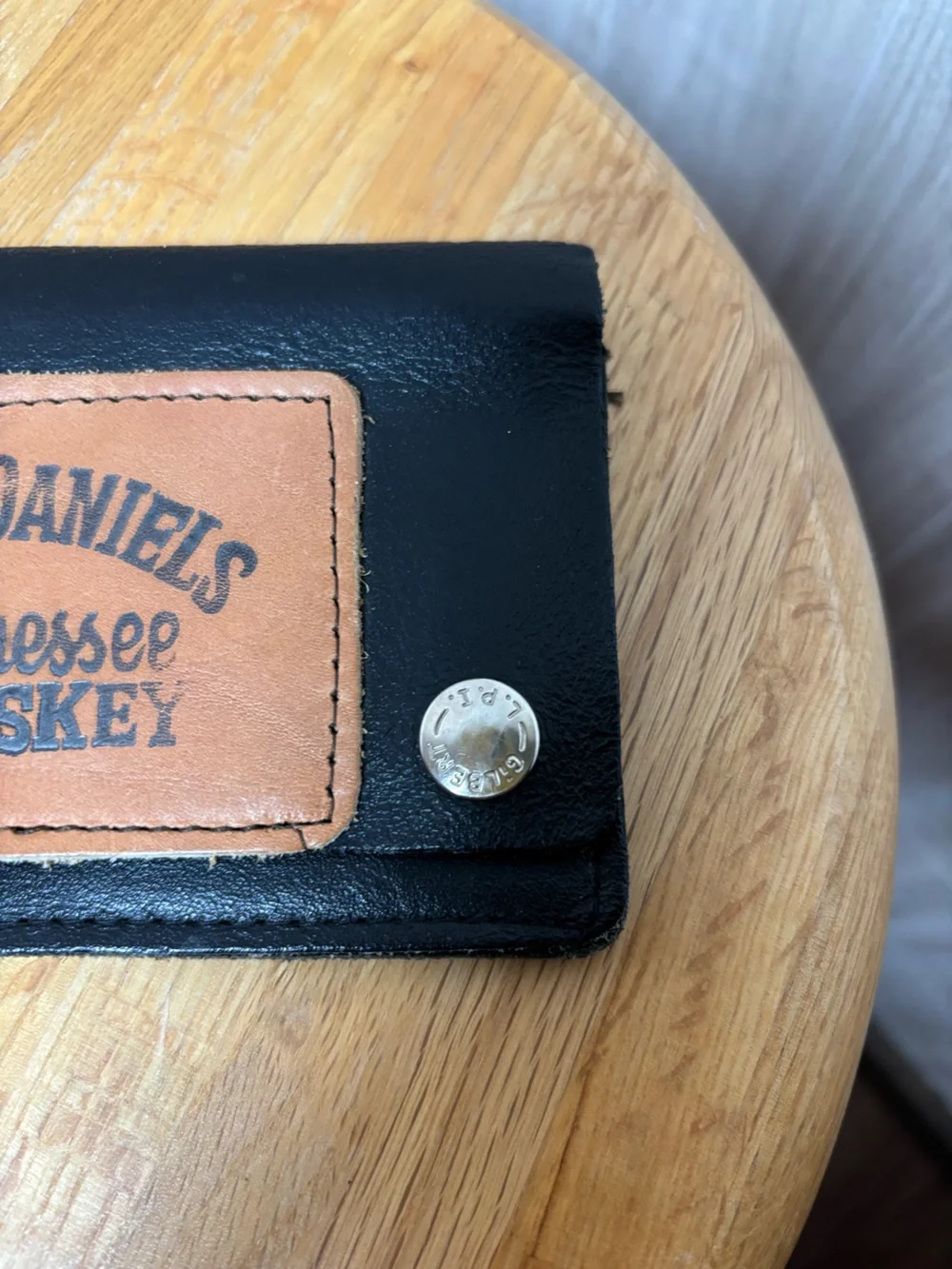Vintage Gilbert Leather Jack Daniel's Trucker Biker Wallet with Original Chain